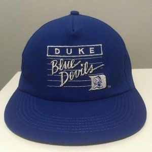 Vintage Front Row Duke University Blue Devils Embroidered Snapback Blue Hat